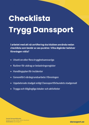 Checklista Trygg Danssport